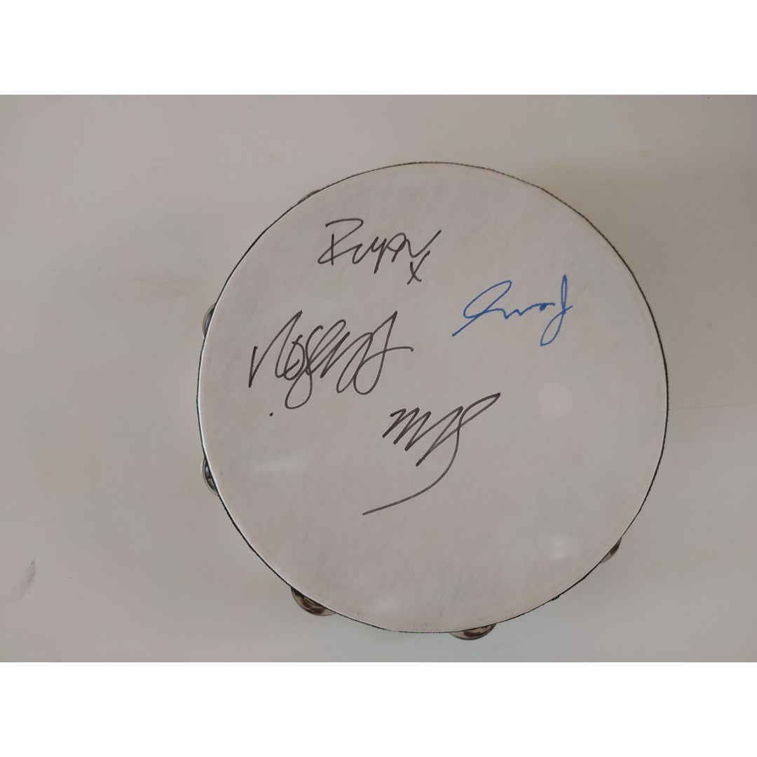 Robert Smith and the Cure 14 in tambourine signed with proof