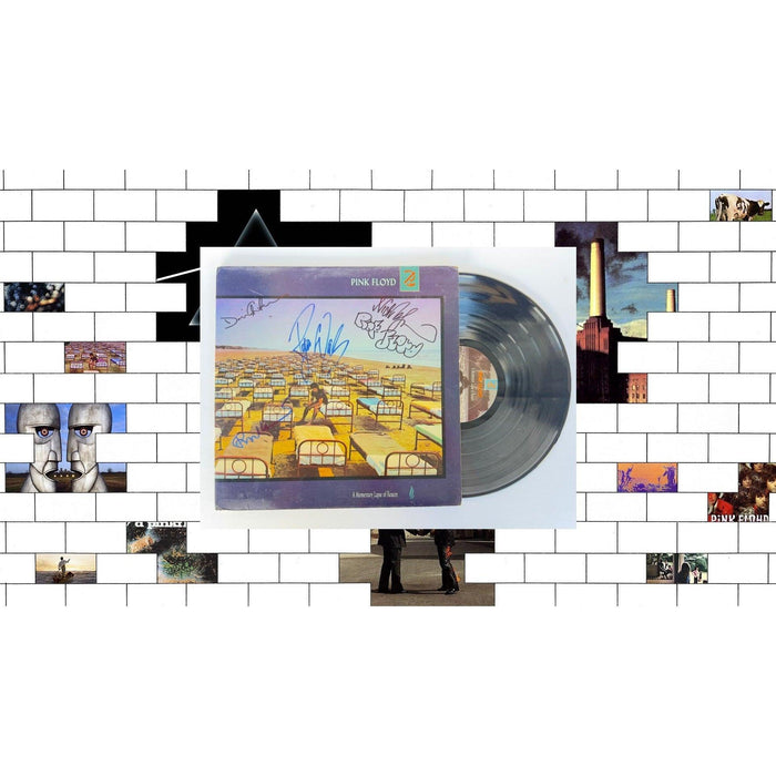 Pink Floyd "A Momentary Lapse of Reason" LP David Gilmour, Roger Waters, Nick Mason, Richard Wright signed with proof