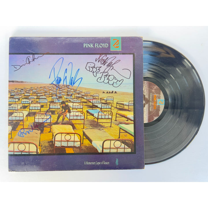 Pink Floyd "A Momentary Lapse of Reason" David Gilmour, Roger Waters, Nick Mason, Richard Wright signed with proof