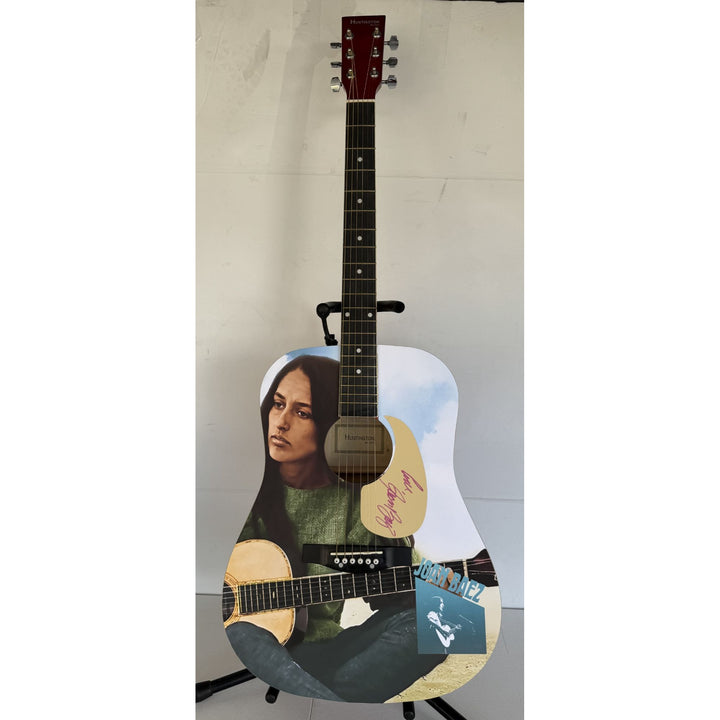 Joan Baez  full size one of a kind acoustic guitar signed with proof.