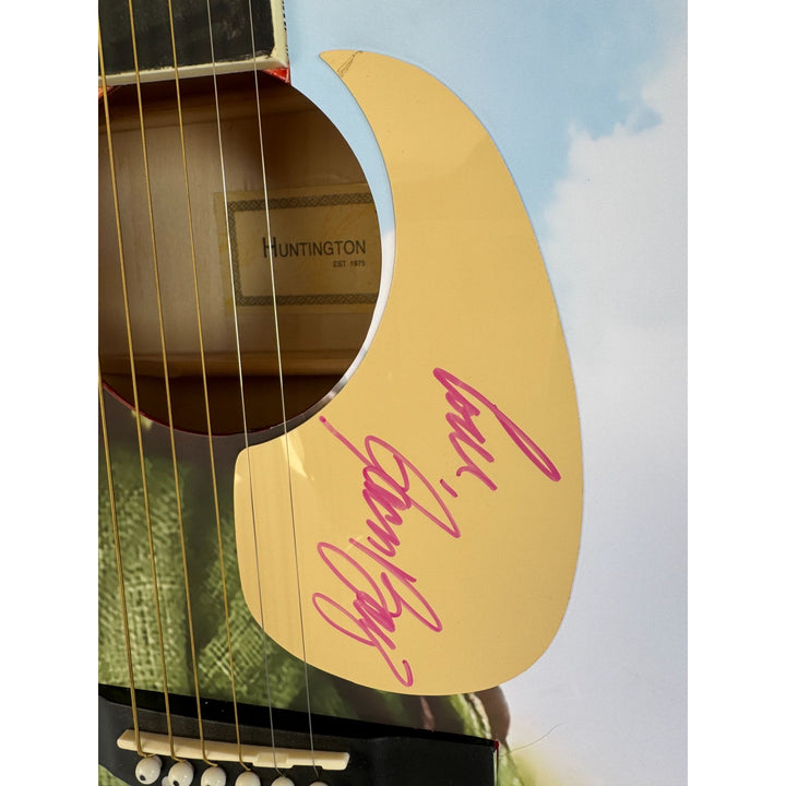 Joan Baez  full size one of a kind acoustic guitar signed with proof.