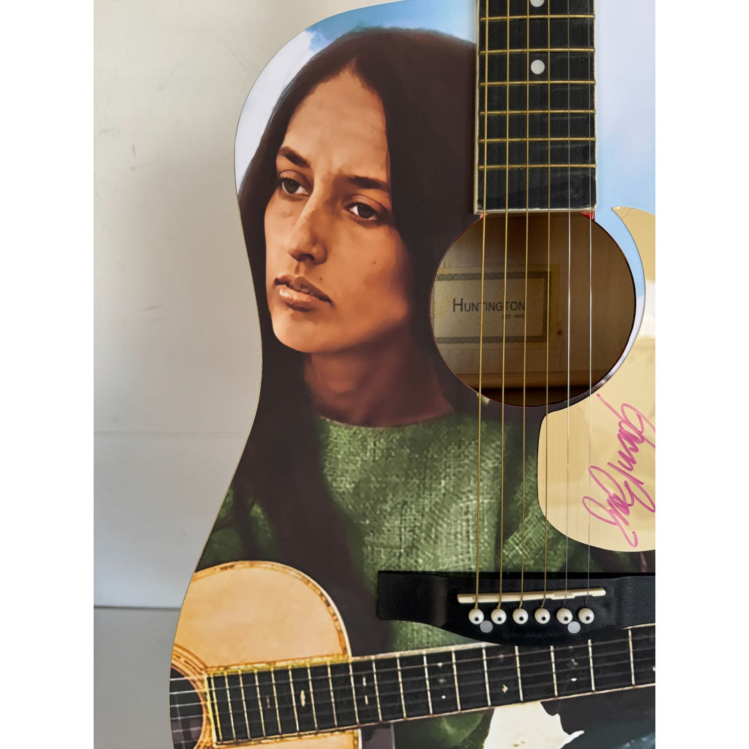Joan Baez  full size one of a kind acoustic guitar signed with proof.