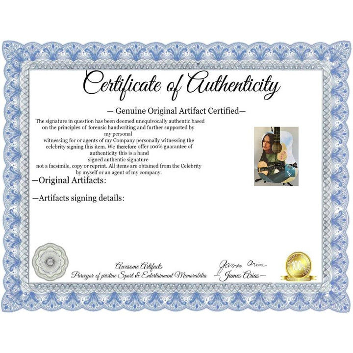 Joan Baez  full size one of a kind acoustic guitar signed with proof.