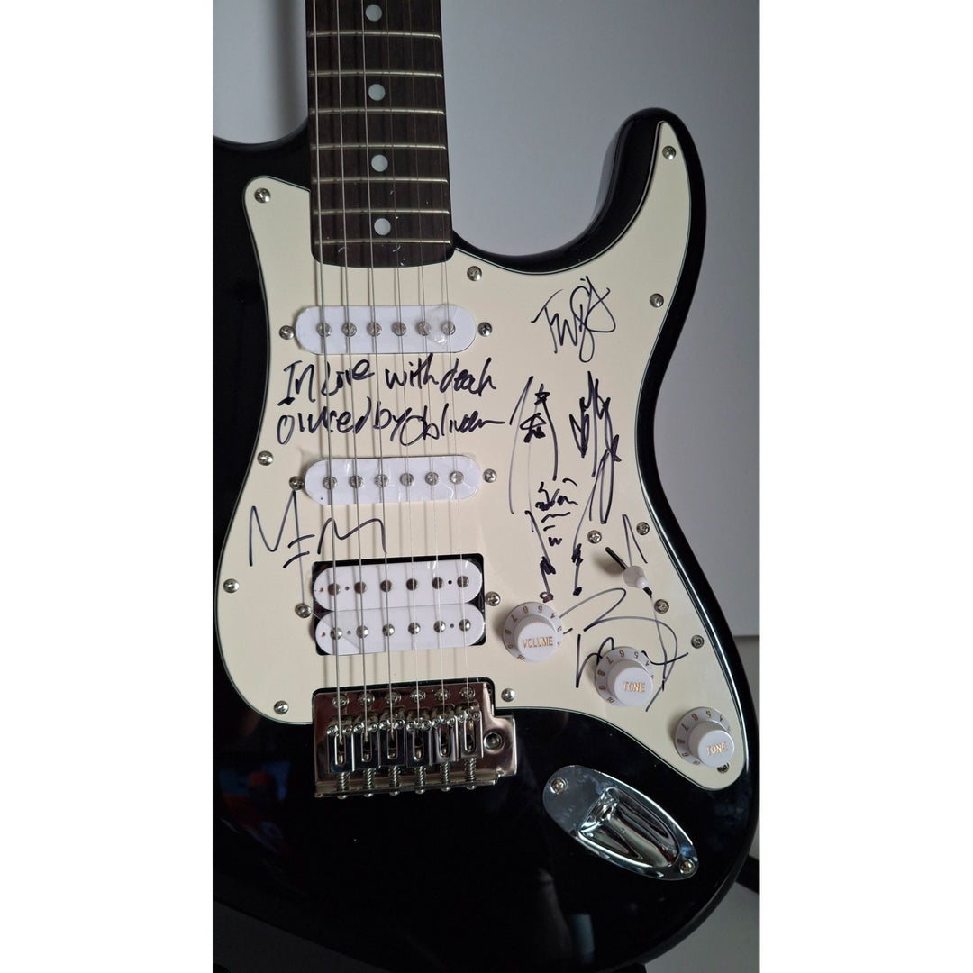 Johnny Depp signed with self sketch and Brian Hugh Warner "Marilyn Manson" signed with inscription with proof