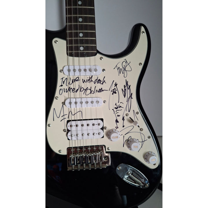 Johnny Depp signed with self sketch and Brian Hugh Warner "Marilyn Manson" signed with inscription with proof