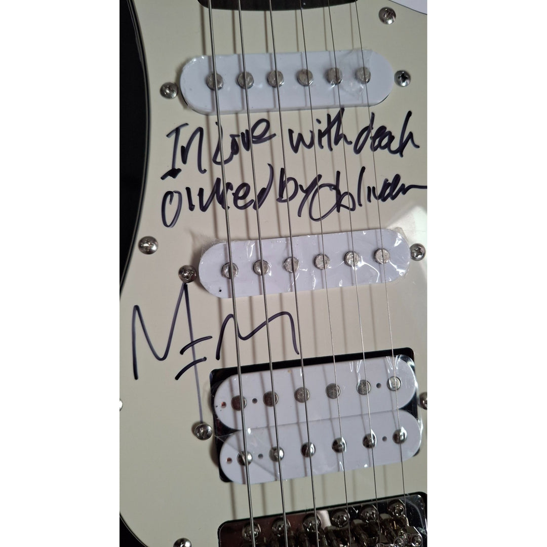 Johnny Depp signed with self sketch and Brian Hugh Warner "Marilyn Manson" signed with inscription with proof