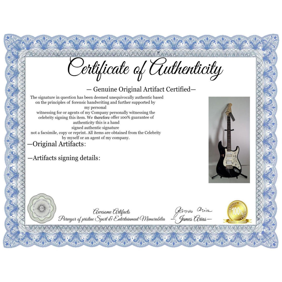 Johnny Depp signed with self sketch and Brian Hugh Warner "Marilyn Manson" signed with inscription with proof