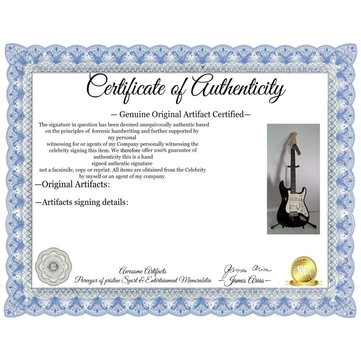 Johnny Depp signed with self sketch and Brian Hugh Warner "Marilyn Manson" signed with inscription with proof