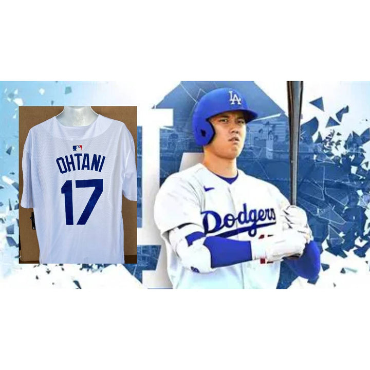 shohei ohtani Los Angeles Dodgers jersey signed with proof.