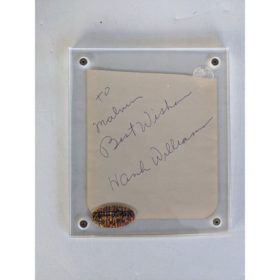 Hank Williams Sr Vintage autograph book page signed with proof