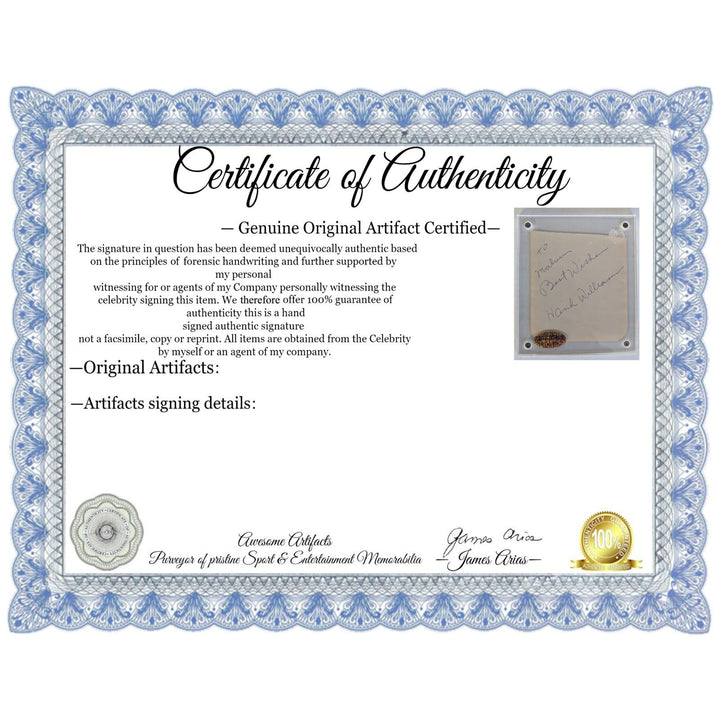 Hank Williams Sr Vintage autograph book page signed with proof