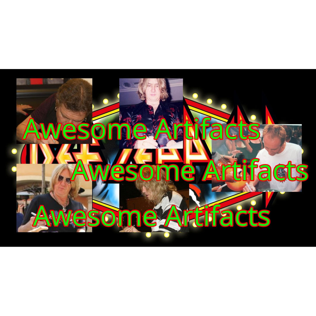 Phil Collen, Vivian Campbell, Joe Elliott, Rick Savage, Rick Allen, Def Leppard Fender Stratocaster electric guitar signed with proof