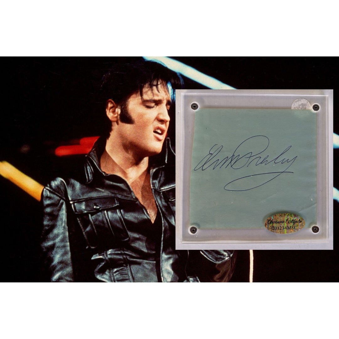 Elvis Presley Vintage autograph book page signed with proof