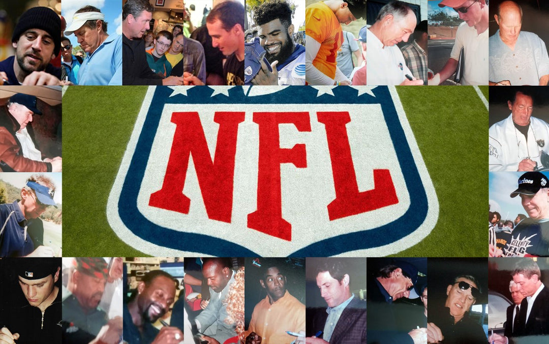 NFL Hall of Fame signing proof collage