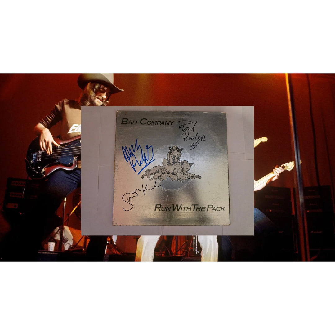 Bad Company "Run With The Pack" LP signed with proof.