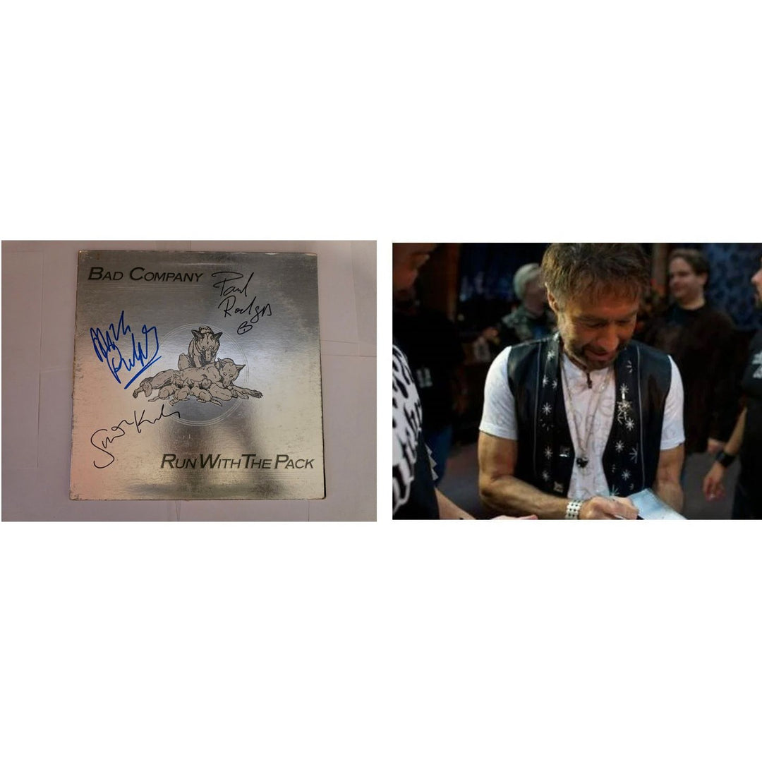 Bad Company "Run With The Pack" LP signed with proof.