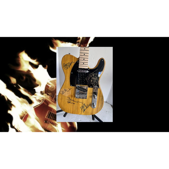 Tom Petty, Ron Blair, Benmont Tinch, Scott Thurston, and Mike Campbell telecaster electric guitar signed with proof