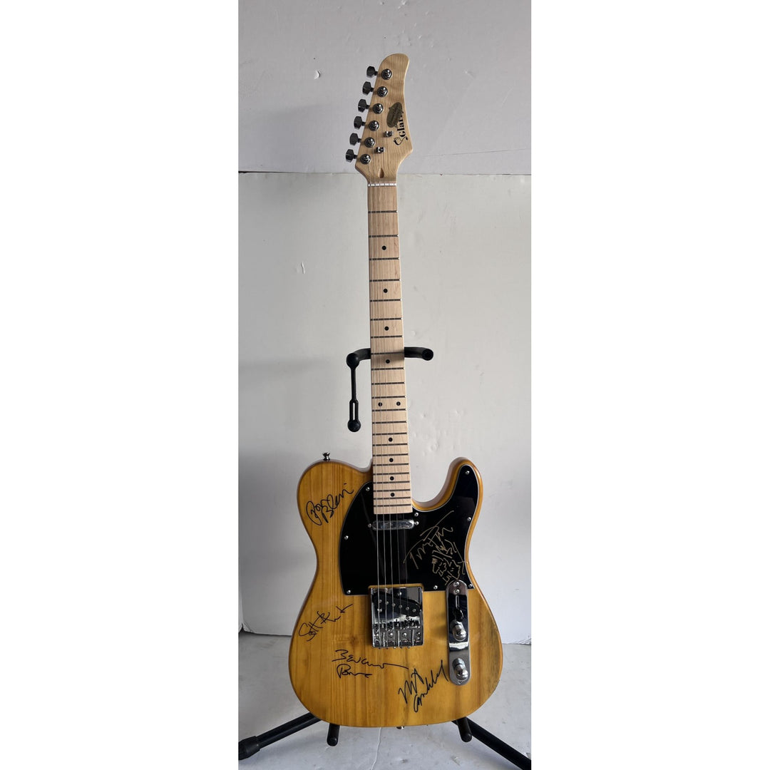 Tom Petty, Ron Blair, Benmont Tinch, Scott Thurston, and Mike Campbell telecaster electric guitar signed with proof