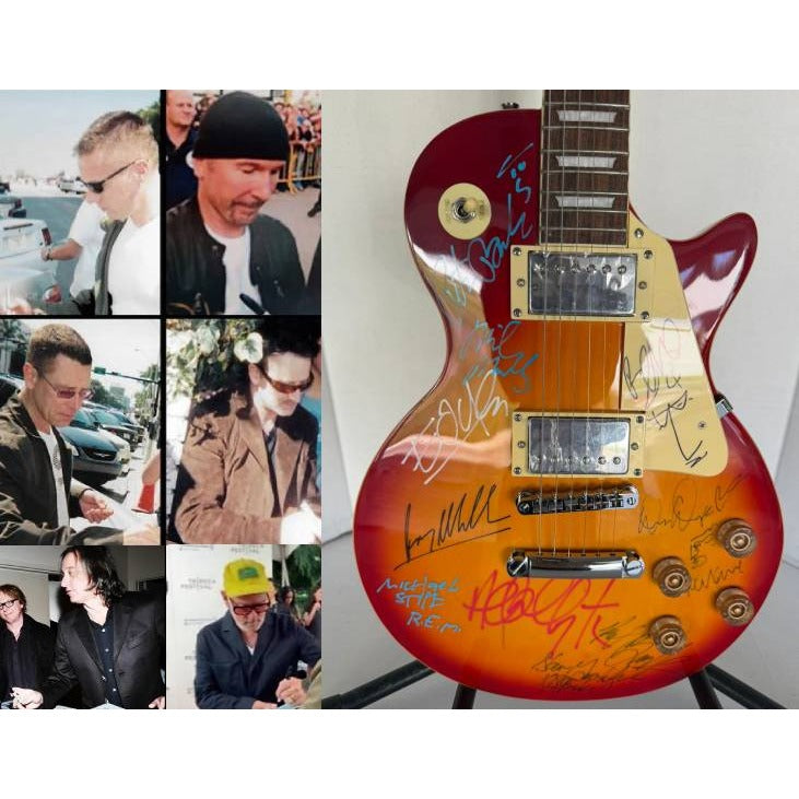 U2 Bono The Edge, Adam Clayton, Larrey Mullen, 10,000 Maniacs Natalie Merchant & REM Mike Mills, Michael Stipe, Bill Berry and Peter Buck 