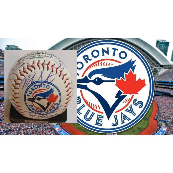 Toronto Blue Jays 2024 American League champs team signed Rawlings MLB baseball with proof