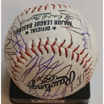 Toronto Blue Jays 2024 American League champs team signed Rawlings MLB baseball with proof