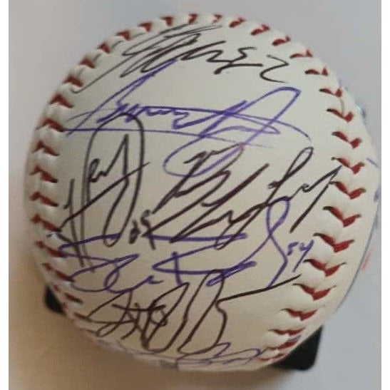 Toronto Blue Jays 2024 American League champs team signed Rawlings MLB baseball with proof