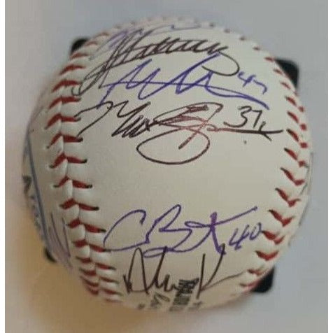 Toronto Blue Jays 2024 American League champs team signed Rawlings MLB baseball with proof