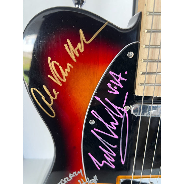 Van Halen Eddie &, Alex Van Halen, David Lee Roth, Michael Anthony telecaster electric guitar signed with proof