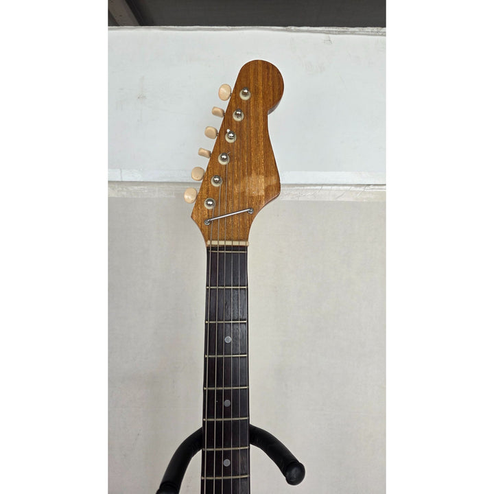 The Beatles John Lennon Paul McCartney George Harrison Sir George Martin Ringo Starr & Pete Best one of a kind vintage guitar signed.