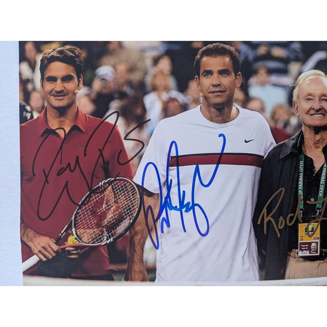 Roger Federer Pete Sampras Andre Agassi Rod Laver Rafael Nadal 11x14 photo signed with proof $ 1095