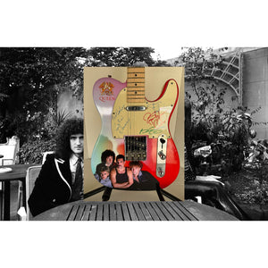 Queen Freddie Mercury, Brian May, Roger Taylor, John Deacon one-of-a kind Telecaster electric guitar signed with proof