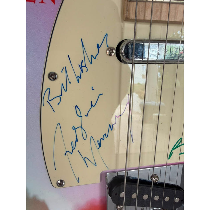 Queen Freddie Mercury, Brian May, Roger Taylor, John Deacon one-of-a kind Telecaster electric guitar signed with proof.