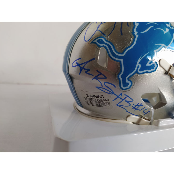 Riddell mini helmet Detroit Lions signed with proof