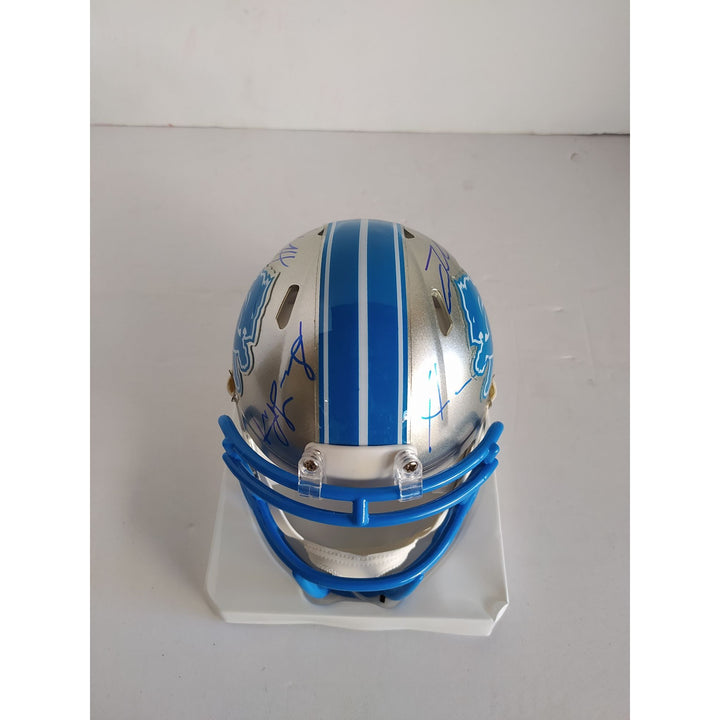 Riddell mini helmet Detroit Lions signed with proof