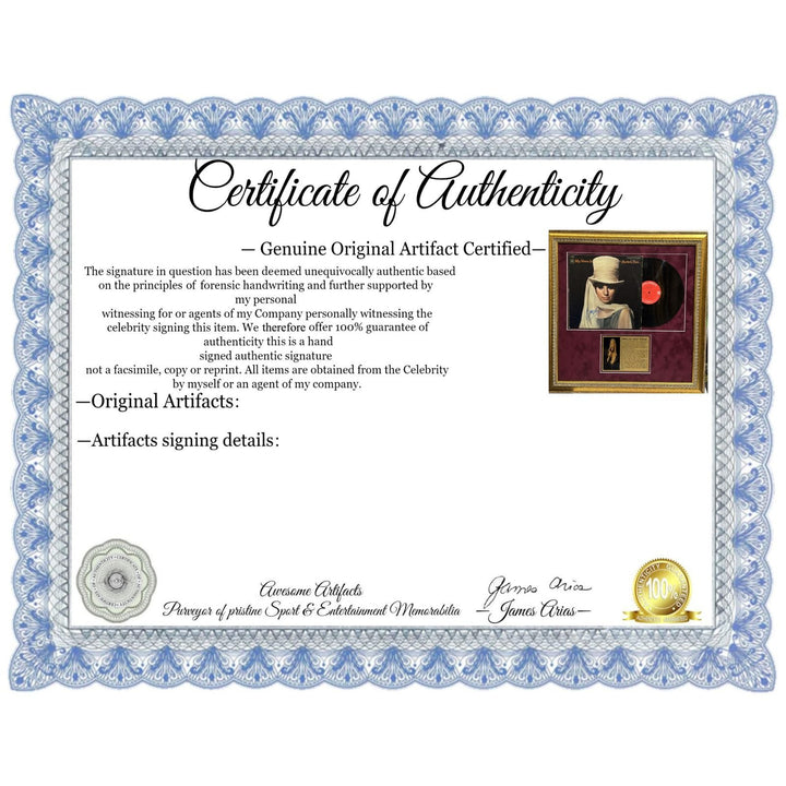 Barbra Streisand original lp signed with proof and museum quality frame 27x28