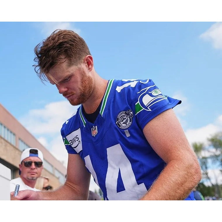 Seattle Seahawks Sam Darnold Riddell speed full size helmet signed with proof