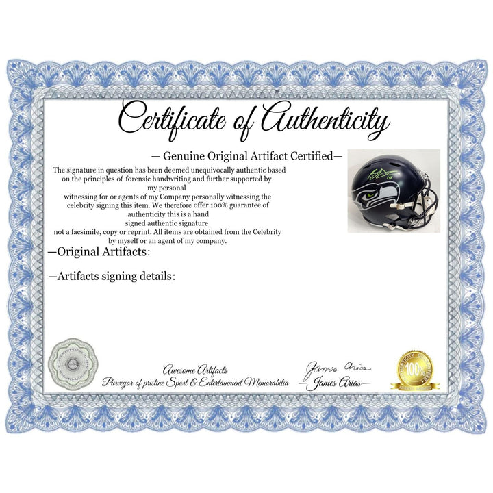 Seattle Seahawks Sam Darnold Riddell speed full size helmet signed with proof