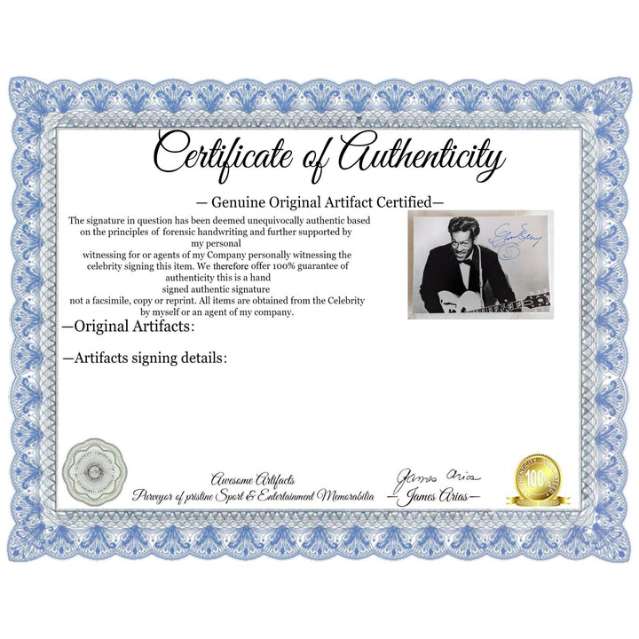 Chuck Berry 5x7 photo signed with proof