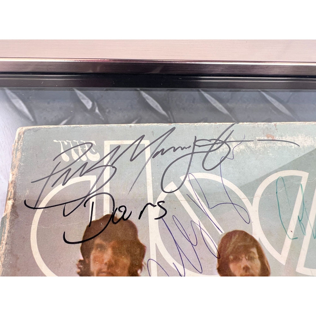 The Doors Jim Morrison Ray Manzarik Robby Krieger John Densmore  " Waiting For The Sun" original LP signed with proof museum quality frame..