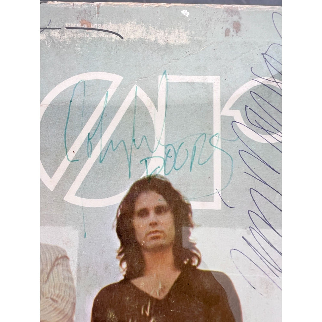 The Doors Jim Morrison Ray Manzarik Robby Krieger John Densmore  " Waiting For The Sun" original LP signed with proof museum quality frame..