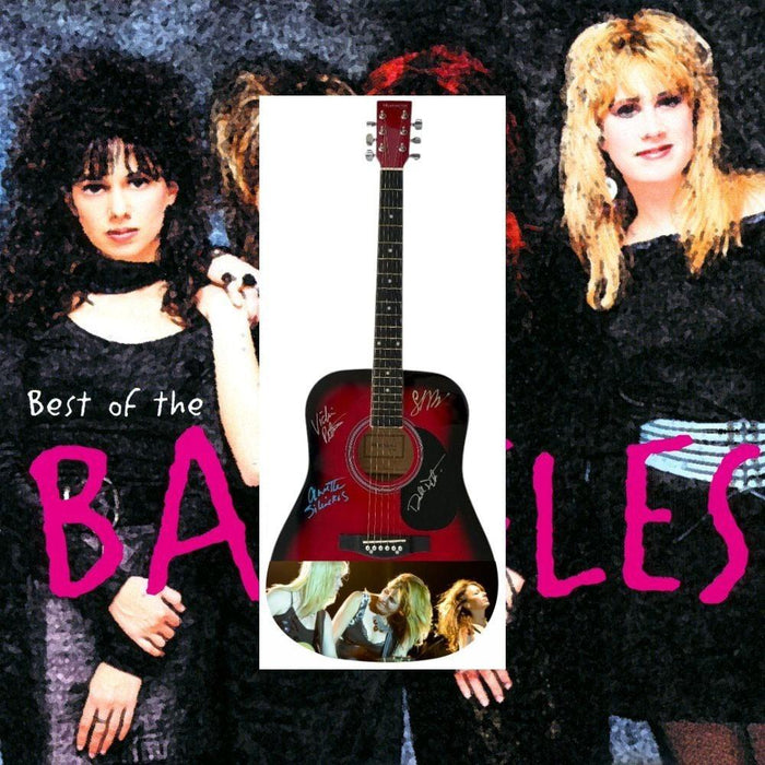 Bangles One of a Kind full size acoustic guitar signed with proof