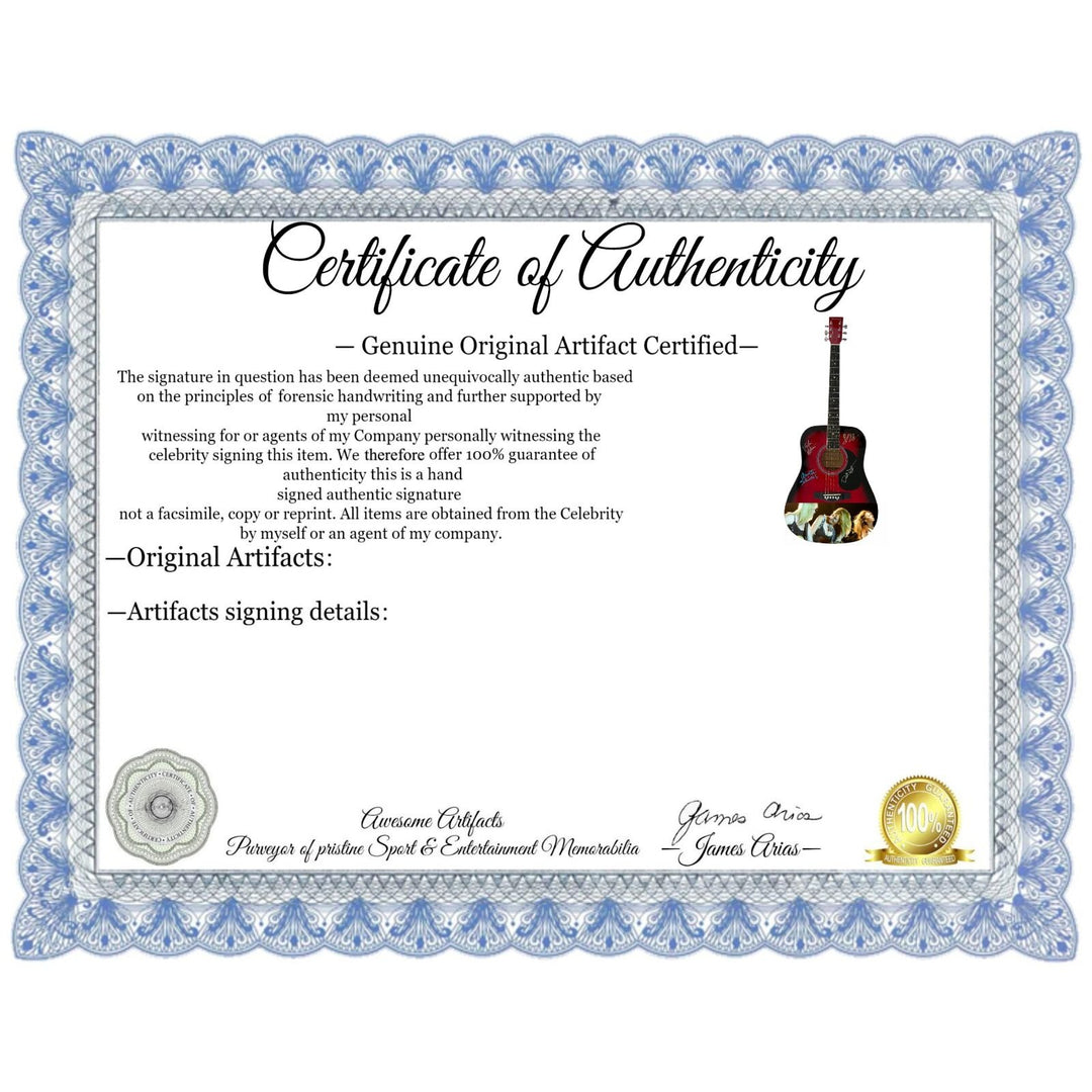 Bangles One of a Kind full size acoustic guitar signed with proof.