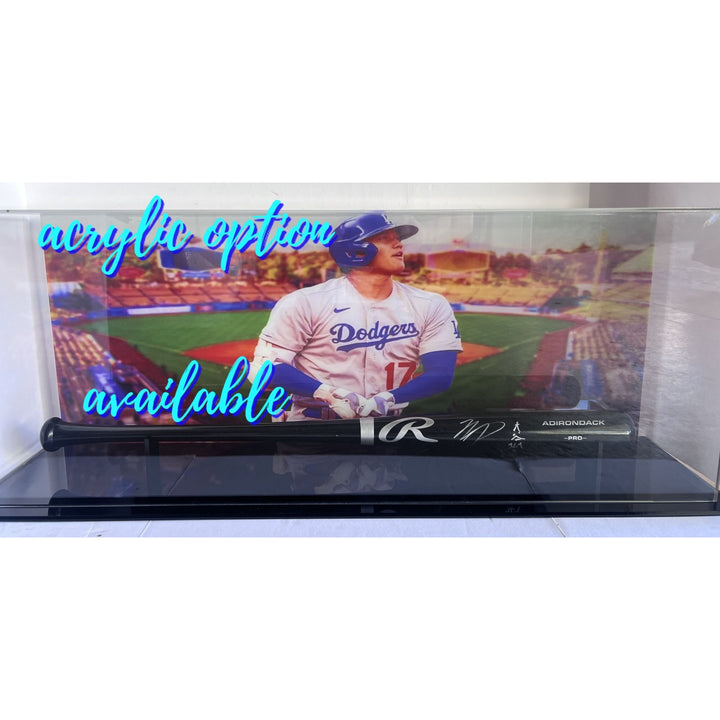 Boston Red Sox JD Martinez Rafael Devers Mookie Betts Xander Bogarts baseball bat signed with proof.