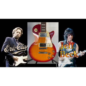 Eric Clapton & Jeff Beck Les Paul vintage electric guitar signed with full provenance, photo proof and AI certification