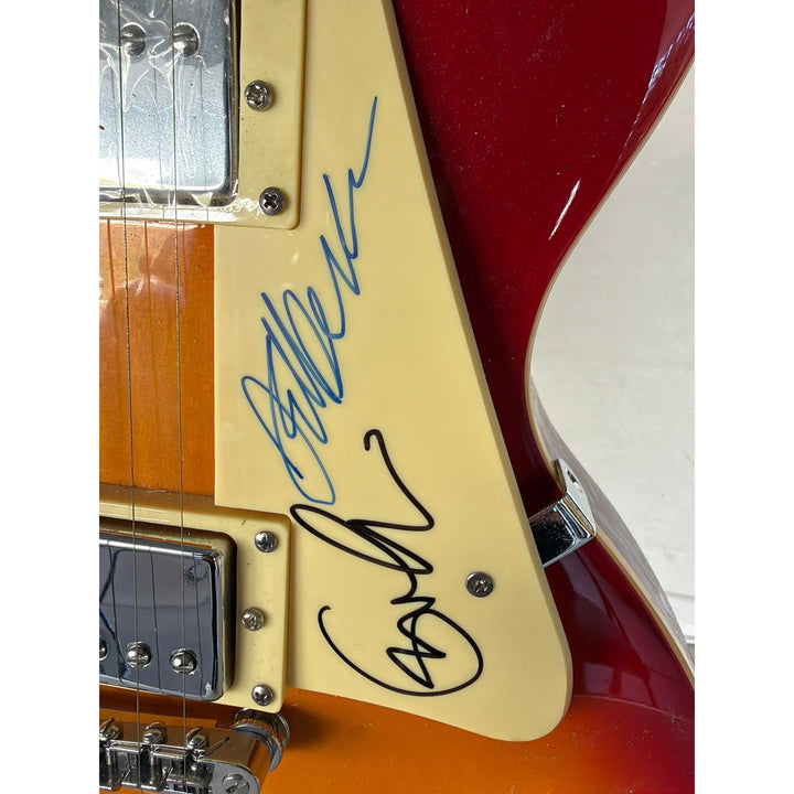 Eric Clapton & Jeff Beck Les Paul vintage electric guitar signed with full provenance, photo proof and AI certification.