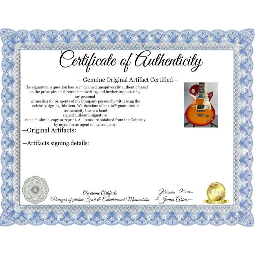 Eric Clapton & Jeff Beck Les Paul vintage electric guitar signed with full provenance, photo proof and AI certification.