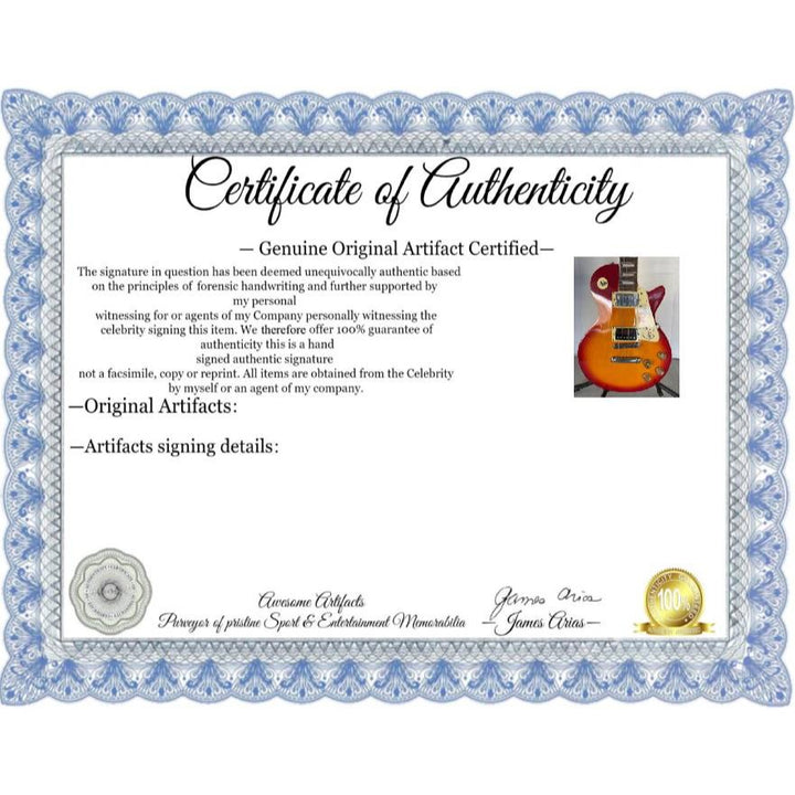 Eric Clapton & Jeff Beck Les Paul vintage electric guitar signed with full provenance, photo proof and AI certification.