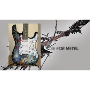 James Hetfield Disturbed Korn Jonathan Davis Limp Bizkit Fred Durst, Marilyn Manson Rob Zombie Heavy Metal Legends guitar signed with proof