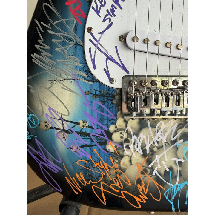 James Hetfield Disturbed Korn Jonathan Davis Limp Bizkit Fred Durst, Marilyn Manson Rob Zombie Heavy Metal Legends guitar signed with proof.