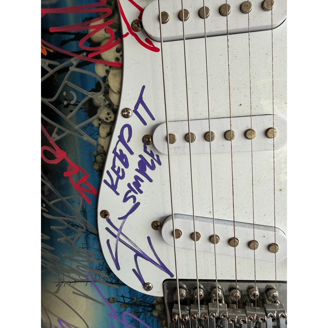 James Hetfield Disturbed Korn Jonathan Davis Limp Bizkit Fred Durst, Marilyn Manson Rob Zombie Heavy Metal Legends guitar signed with proof.